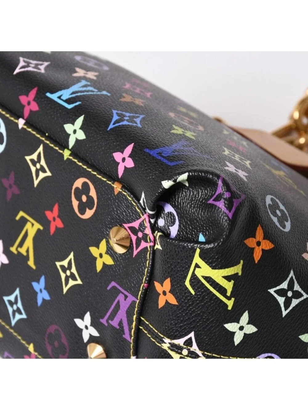 Louis Vuitton Takashi Murakami Monogram Multicolor Annie MM Shoulder Bag Noir